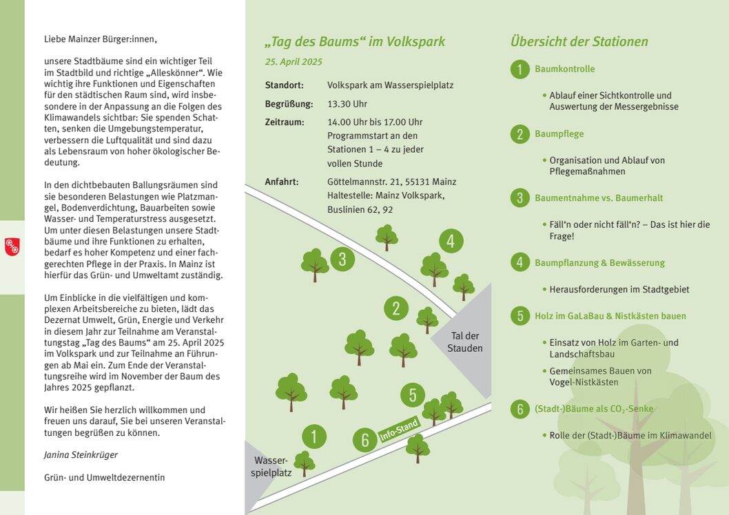 Flyer Meenzer Stadtbäume