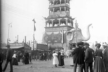 Bundesschiessen 1894: Elefant an der Festhalle