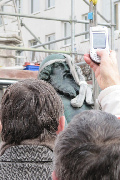 Handyfoto von Gutenberg-Statue