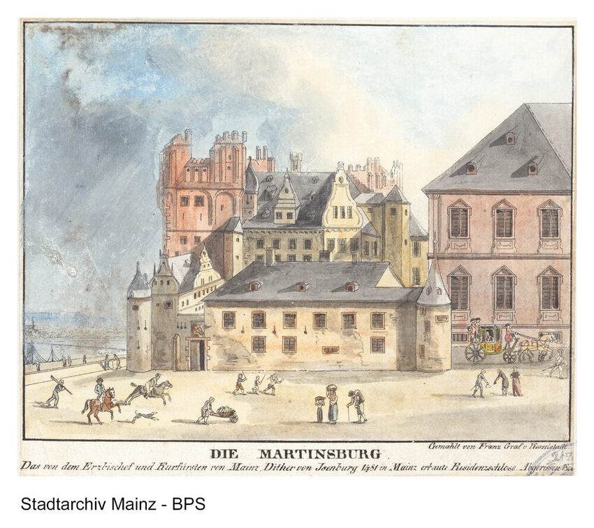 Painting of the Electoral Palace by Franz Graf von Kesselstadt