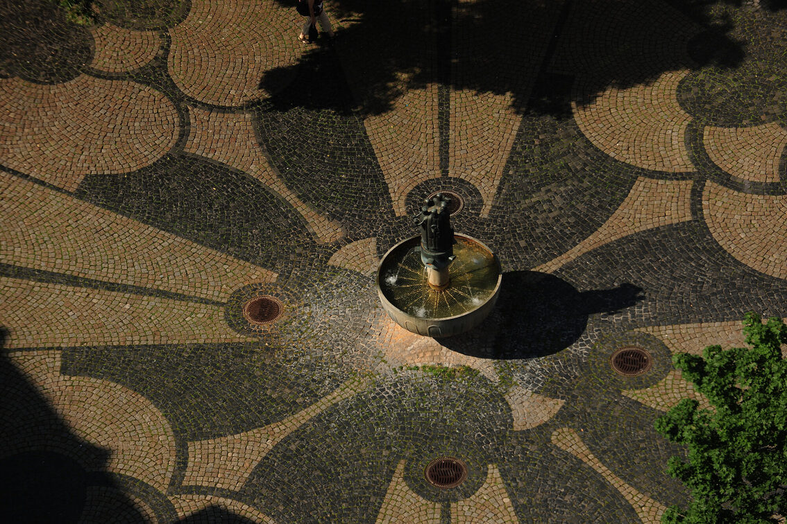 Leichhofbrunnen aus der Luft