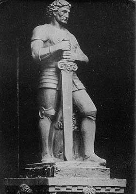 A sculpture by the sculptor Ludwig Lipp on the nail column