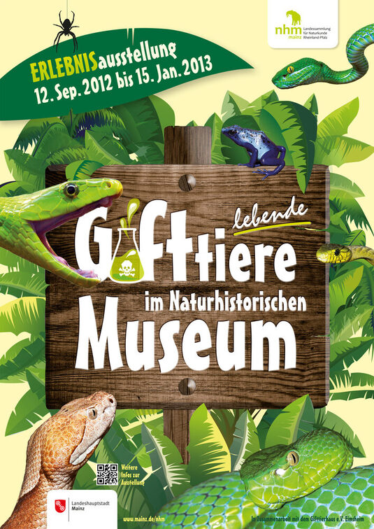 Lebende Gifttiere im Naturhistorischen Museum.