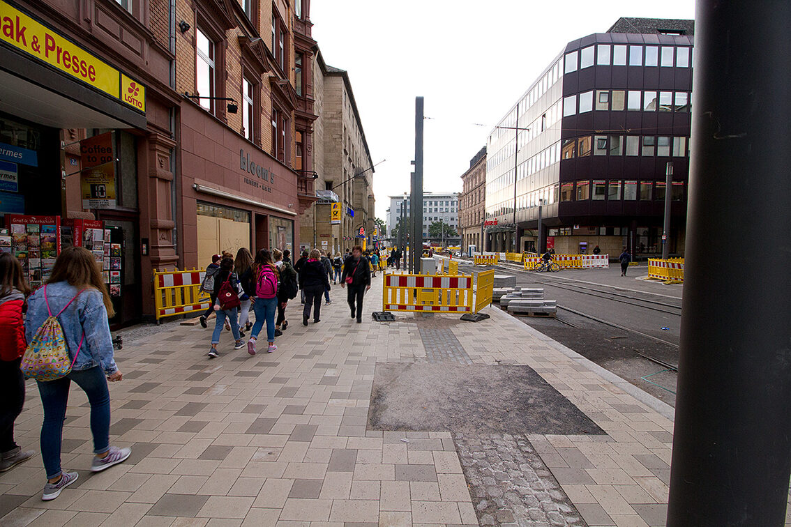 View of the Bahnhofstrasse construction site