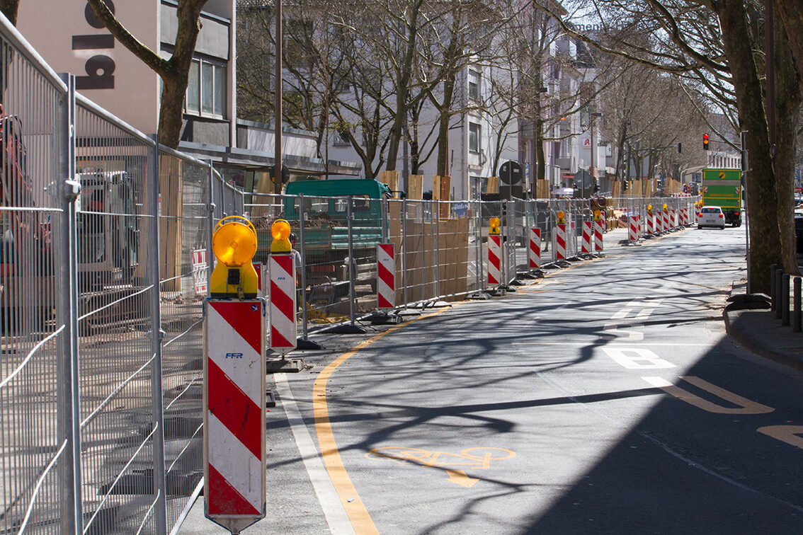 View of the Große Langgasse construction site