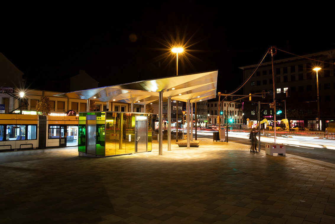 View of the new Münsterplatz at night