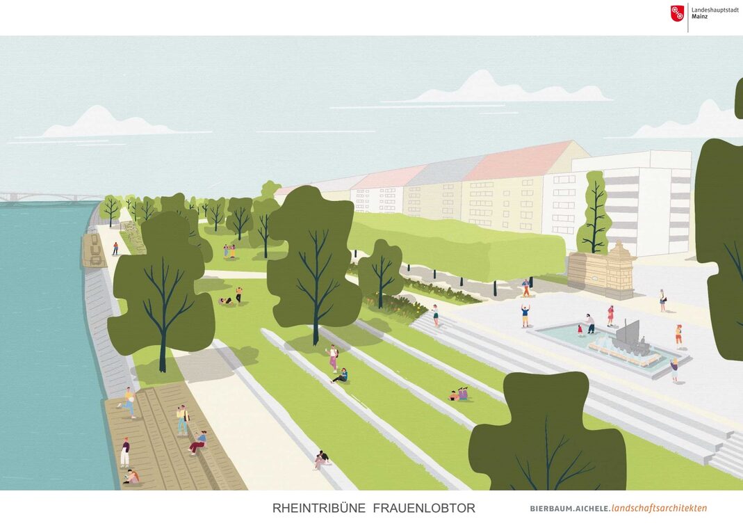 Illustration Rheintribüne Frauenlobtor