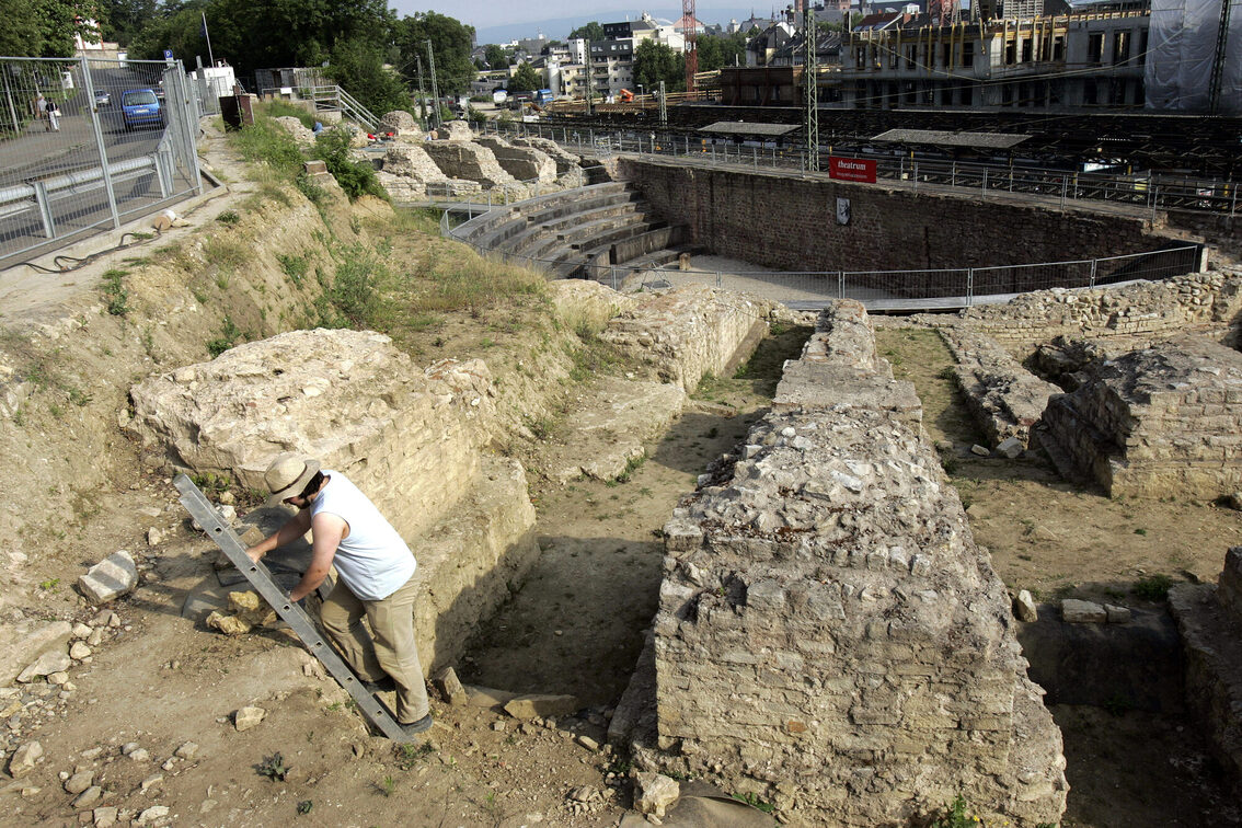 Roman theater, excavation work