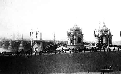 The Rhine bridge in 1885