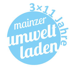 Umweltladen-Logo mit Jubiläumsschriftzug 3 mal 11