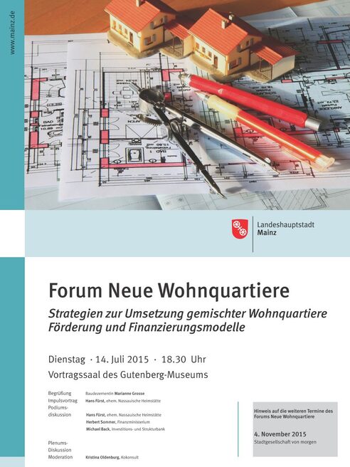Plakat FNWQ - Strategien zur Umsetzung gemischter Wohnquartiere