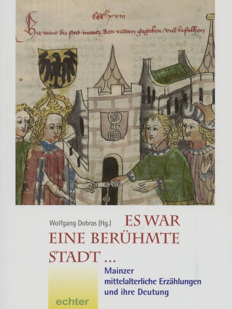 Titelblatt des Buches "Es war eine berühmte Stadt" mit farbiger Abbildung