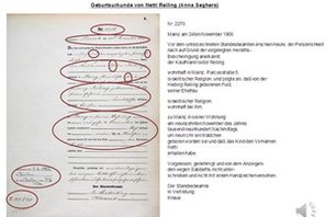 Gegenüberstellung altes Dokument mit Bearbeitungen und Transkription © Stadtarchiv Mainz