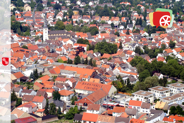 Mainz-Finthen'in fotoğraflı üstten görünümü
