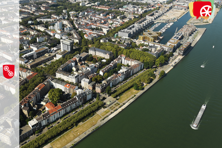 Foto Luftbild Rheinufer
