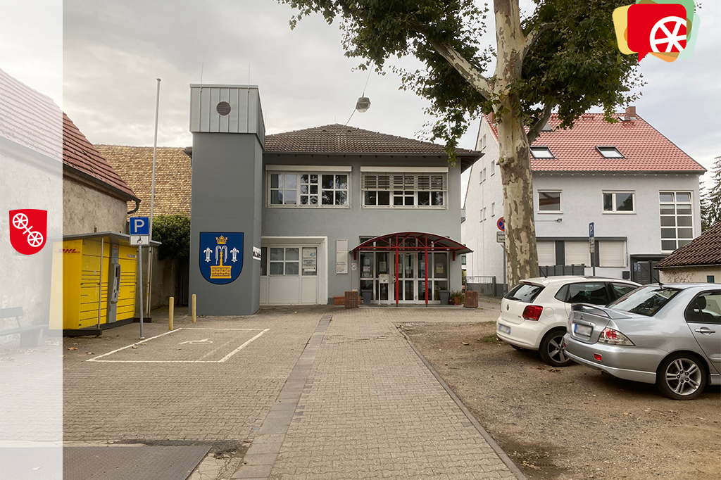 Zdjęcie dziedzińca administracji lokalnej w Marienborn