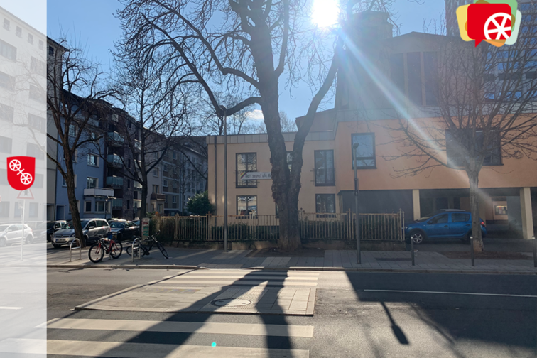 Foto Richtung Kirche St. Bonifaz
