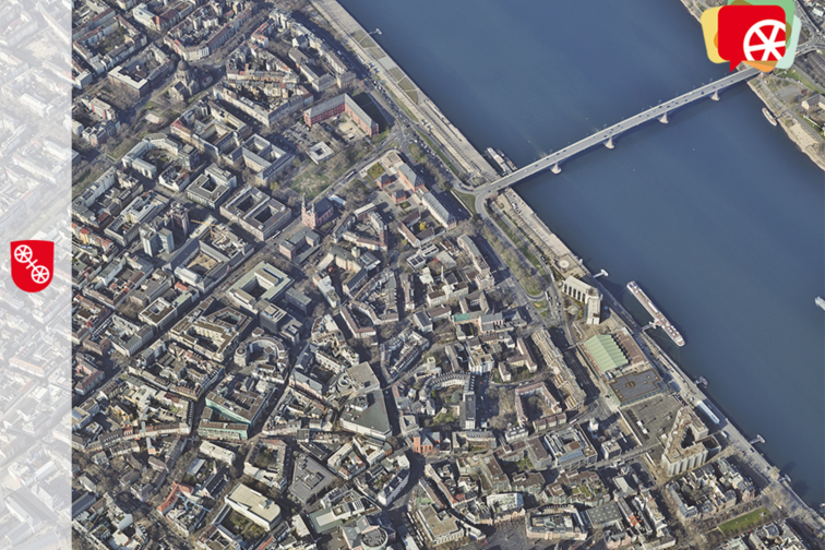 Luftaufnahme Mainzer Regierungsviertel