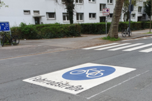 Fahrradstraße in der Hindenburgstraße © fahrRad Büro Stadt Mainz