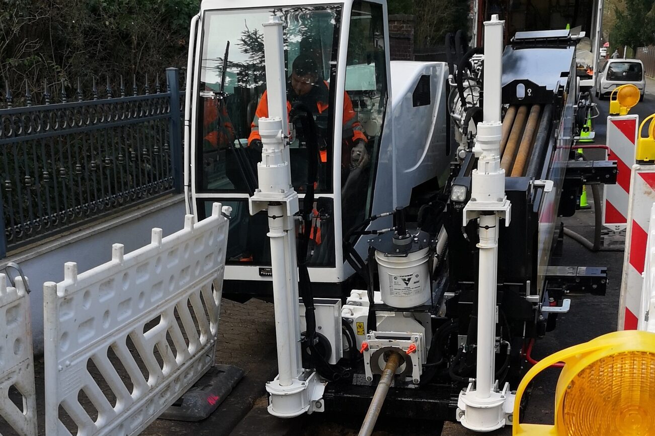 Verlegen von Glasfaser