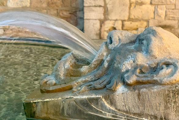 Maskenbrunnen oder "Sankt Spuckes"