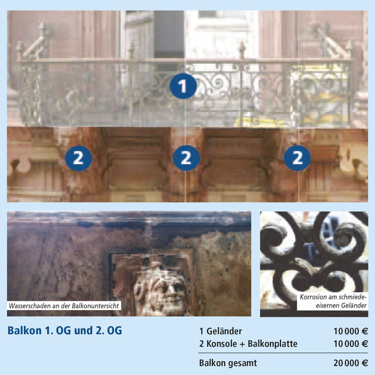 You can see a balcony of the castle