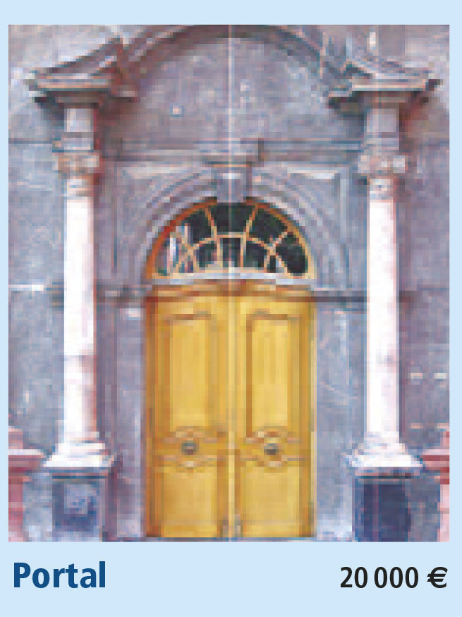 You can see the portal of the castle