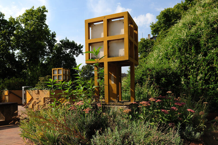 Bepflanzung auf der Grünen Brücke in der Mainzer Neustadt