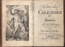 Titelseite und Frontispiz Historischer Calender für Damen