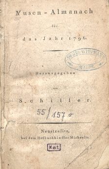 Titelseite Musen-Almanach für das Jahr 1796