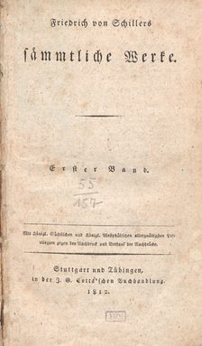 Titelseite Friedrich von Schillers sämmtliche Werke