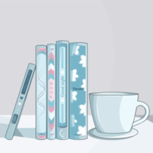 Bücherstapel an Liebesromanen