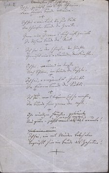 Peter Cornelius: Varianten zu Schiller. Autograph