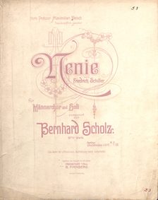 Titelseite Bernhard Scholz: Nenie