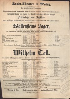 Theaterzettel Festvorstellung 10.11.1859