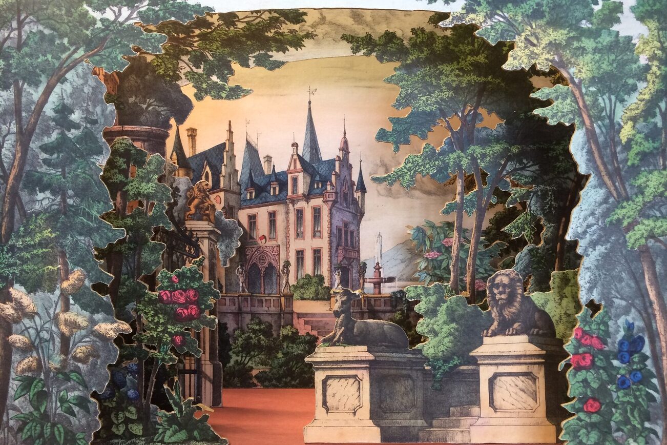 Scholz-Papiertheaterkulisse Schlossgarten