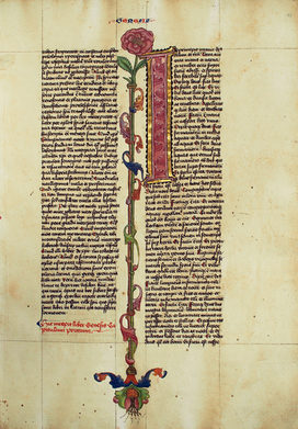 Initiale "I" (In Principio...) aus einem Testamentum vetus