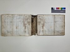 Partiturseiten aus Der Wildschütz vor der Restaurierung