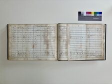 Partiturseiten aus Der Wildschütz nach der Restaurierung
