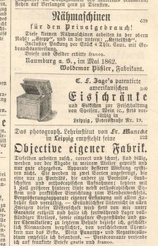 Zeitungsanzeige Leipziger Illustrierte