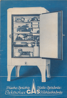 Die Firma Electrolux eröffnete 1926 mit einer Fabrik in Berlin ihr erstes Werk außerhalb Schwedens. Produziert wurden Absorberkühlschränke. Diese waren ohne Motor und liefen leise.