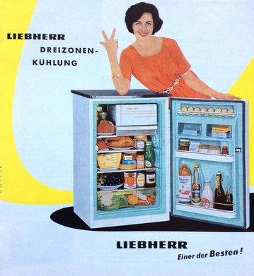 Liebherr stellte 1961 die „Dreizonen-Kühlung“ vor. Zone I ist das Tiefkühlfach.