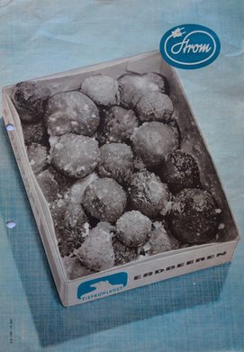 Die Zeitschrift „Strom“ präsentierte 1961 tiefgefrorene Erdbeeren auf dem Titelblatt.