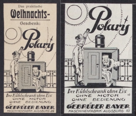 Die Werbung für den „Polaris“ ließ die Firma Bayer 1923 nur um einen Texthinweis erweitern.