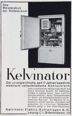 Die 1914 gegründete Kelvinator Corp. schließt sich 1937 mit der Nash-Motor Comp. zusammen, fusioniert 1953 mit den Hudson-Automobilwerken zur American Motors Corp., die mit dem „Jeep“ erfolgreich wird.