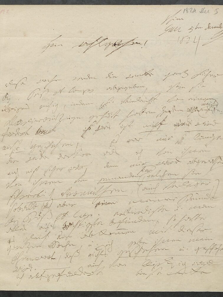 Brief vom 5. Dezember 1824 Seite 1