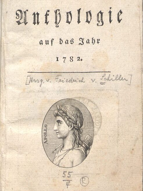 Titelseite Anthologie auf das Jahr 1782