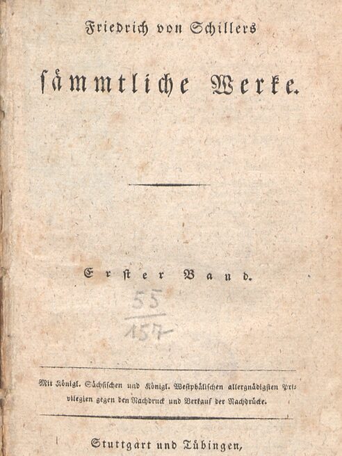Titelseite Friedrich von Schillers sämmtliche Werke