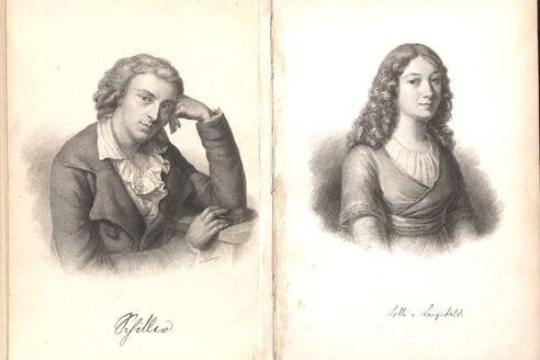 Porträts Schiller und Lotte von Lengefeld