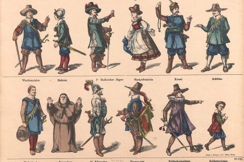 Figurenbogen Wallenstein's Lager